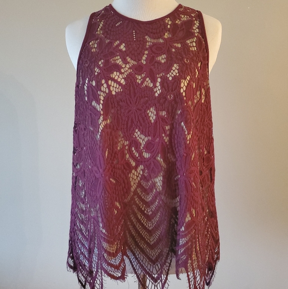 Almost Famous Tops - Almost Famous berry sleeveless top
